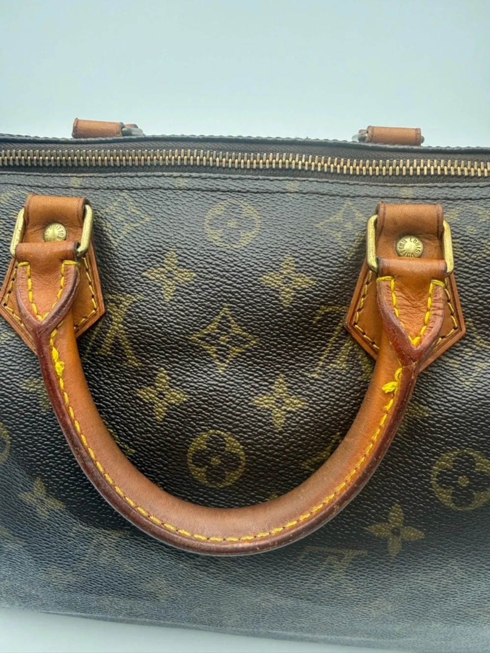 Louis Vuitton Speedy 30 Monogram Canvas Duffel Bag in Brown and Tan - Picture 7 of 13